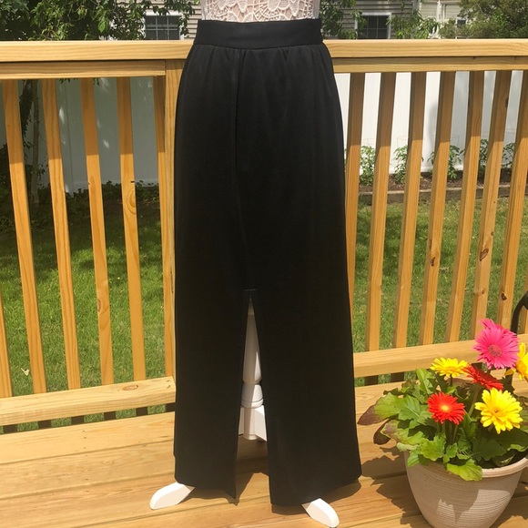 Vintage 60s 70s Celanese Celara Knit High Waist Maxi Skirt, Slit in Front - Picture 1 of 8